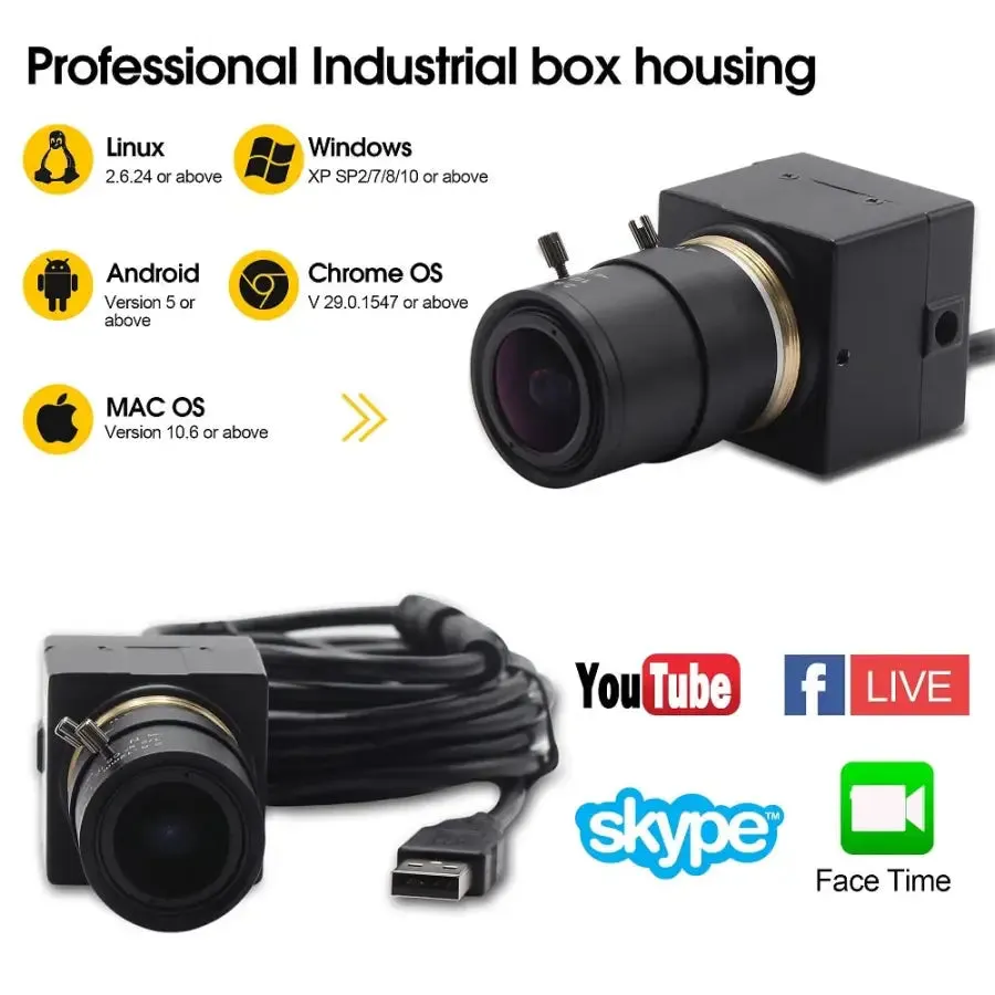 1080P Varifocal USB Camera Industrial USB Webcam Camera