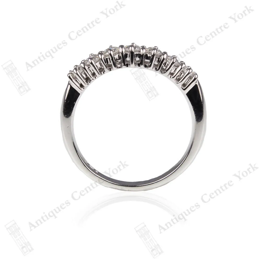 18ct White Gold Diamond 0.49ct Half Eternity Ring