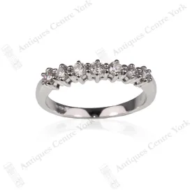 18ct White Gold Diamond 0.49ct Half Eternity Ring