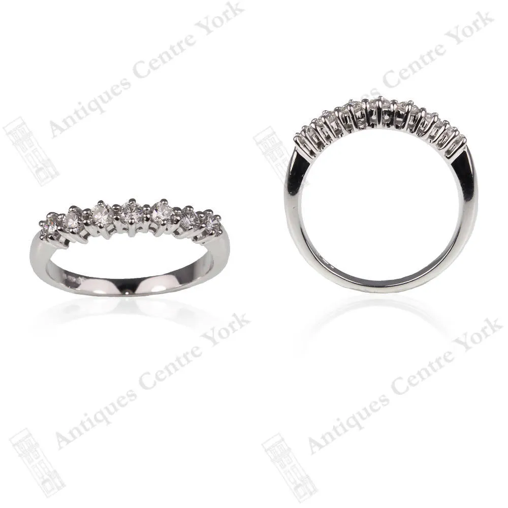 18ct White Gold Diamond 0.49ct Half Eternity Ring