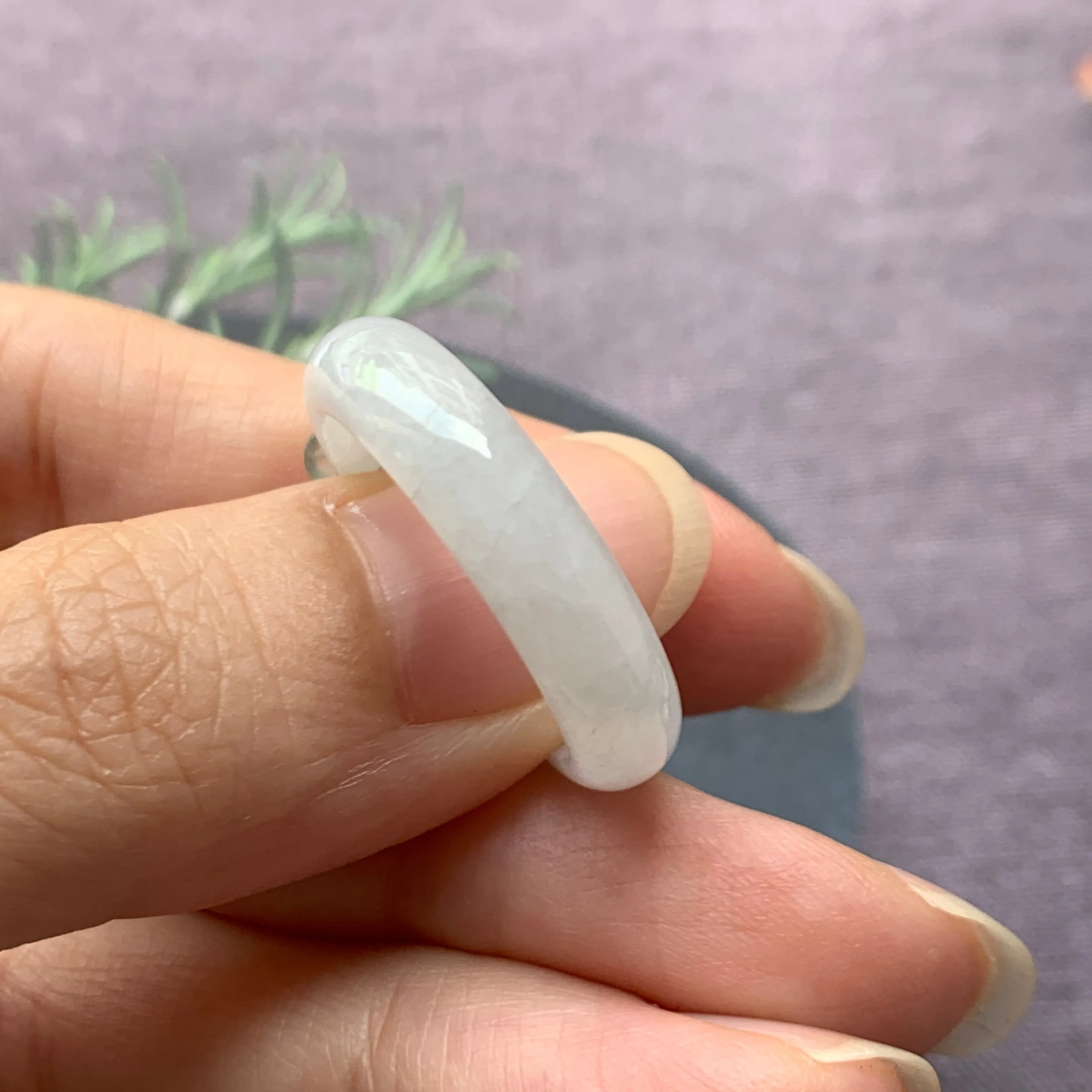 19.2mm A-Grade Natural Jadeite Bespoke Joseon Ring (Sakura Flower) No.162269