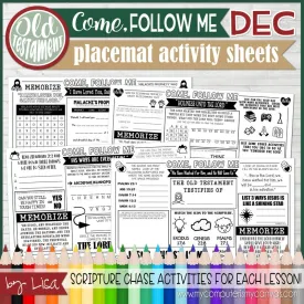 2022 CFM Old Testament Placemat Activity Sheets {DECEMBER} PRINTABLE