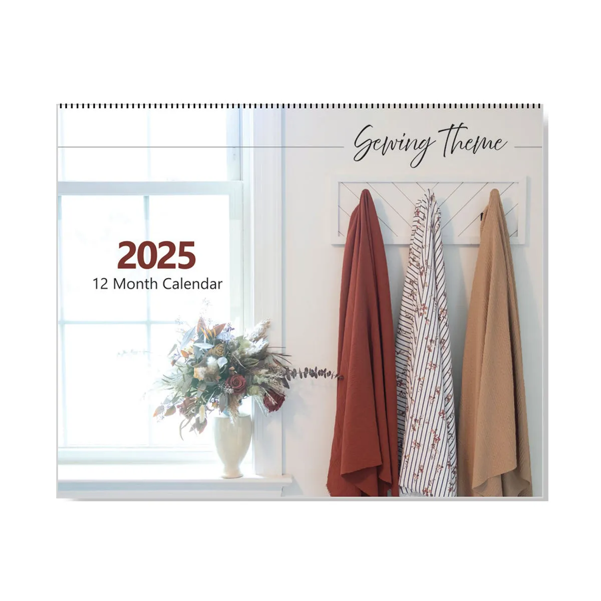 2025 12-Month Sewing Theme Wall Calendar CH2400