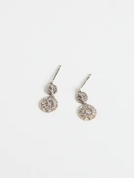 3057 Earrings in 14k White Gold with 14 White Diamonds