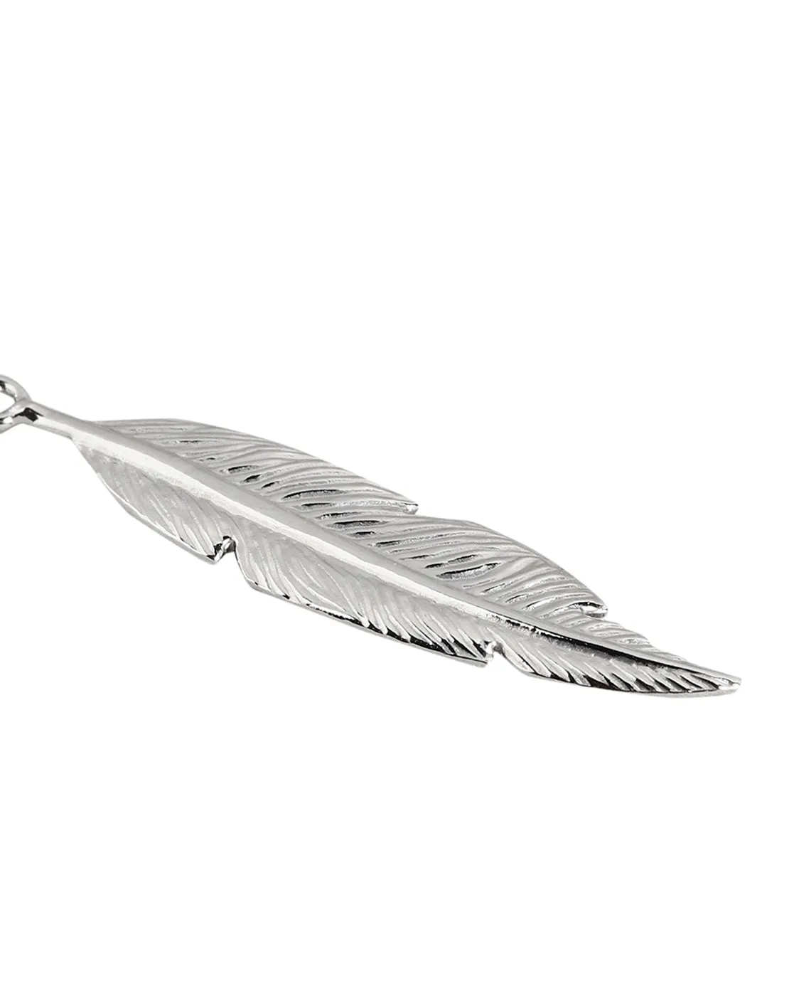 925 Sterling Silver Rhodium Plated With Leaf Drop Earring