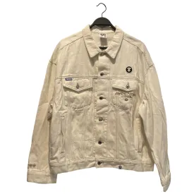 AAPE BY A BATHING APE/Denim Jkt/XL/White/Cotton/AAPLJM7525XAJ