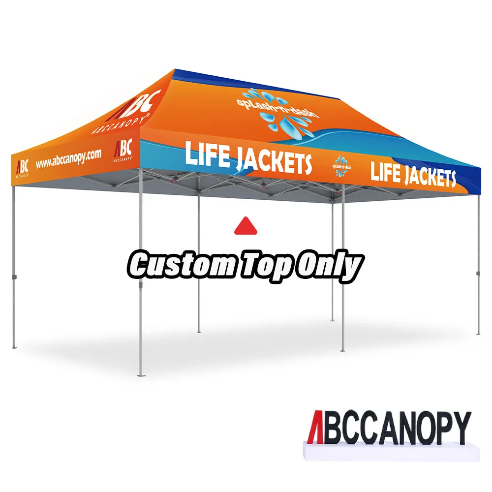 ABCCANOPY Custom Canopy Top with Logo for 8x8/10x10/10x15/10x20 Pop Up Tents