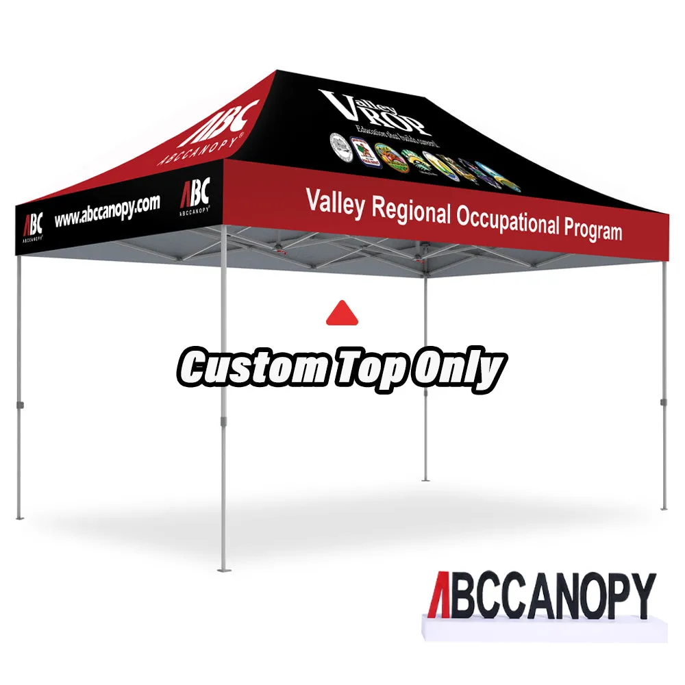 ABCCANOPY Custom Canopy Top with Logo for 8x8/10x10/10x15/10x20 Pop Up Tents