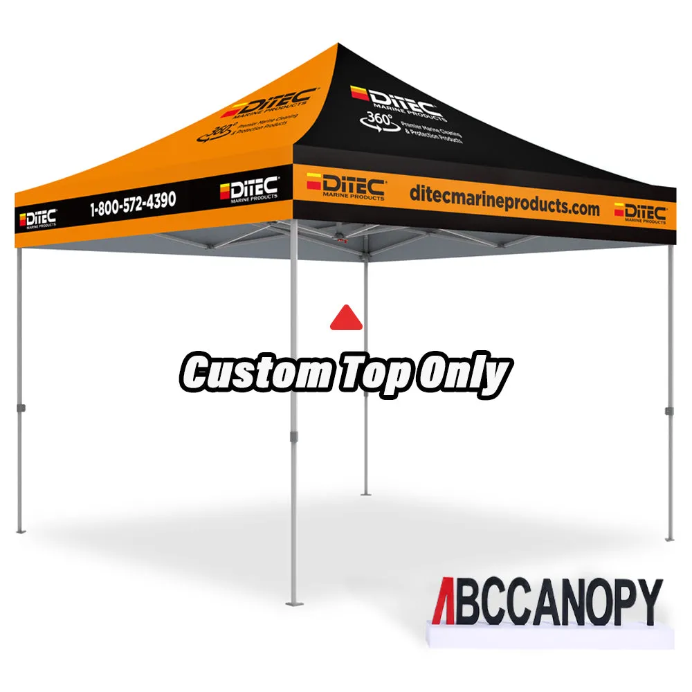 ABCCANOPY Custom Canopy Top with Logo for 8x8/10x10/10x15/10x20 Pop Up Tents