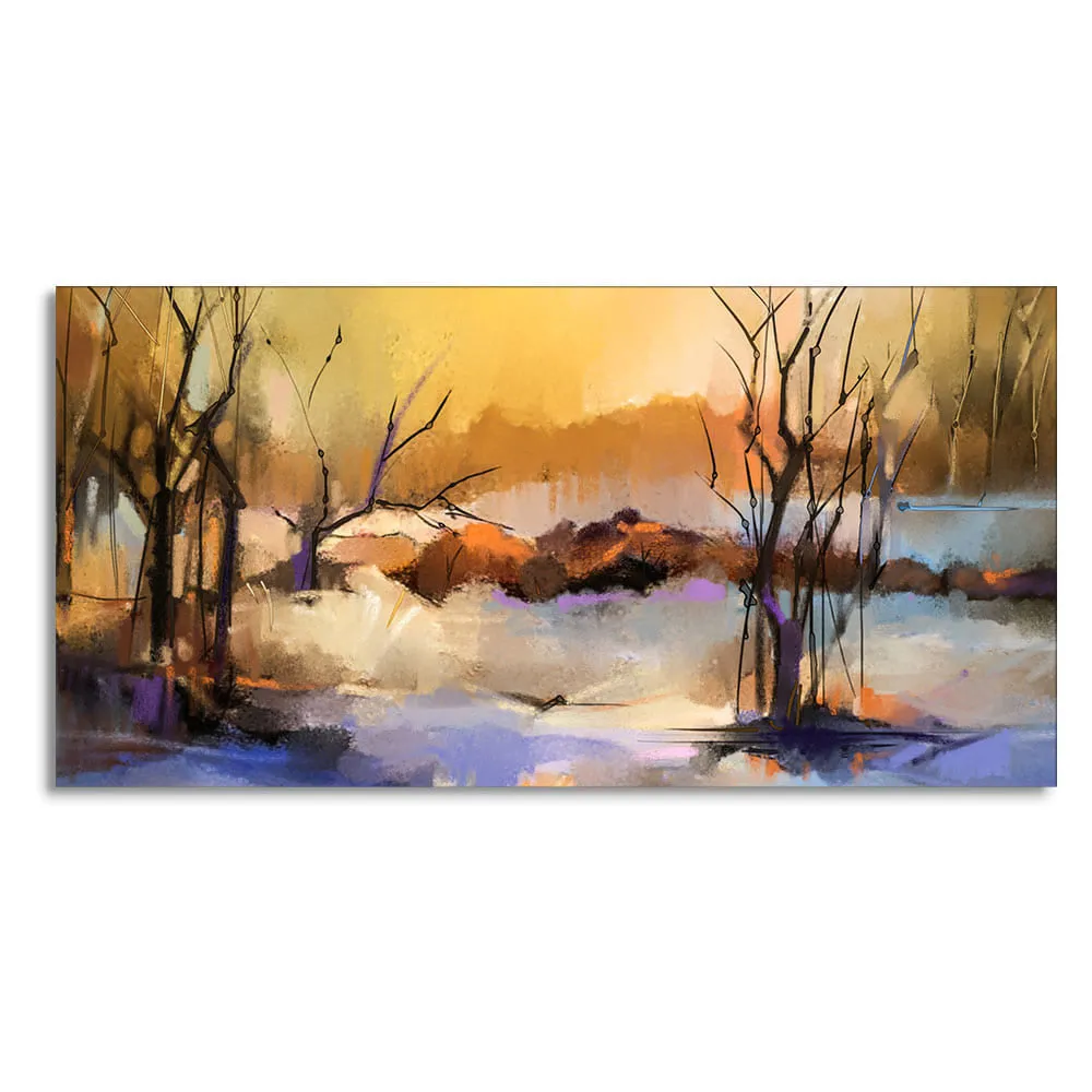 Abstract Winter Forest landscape Canvas Wall Painting