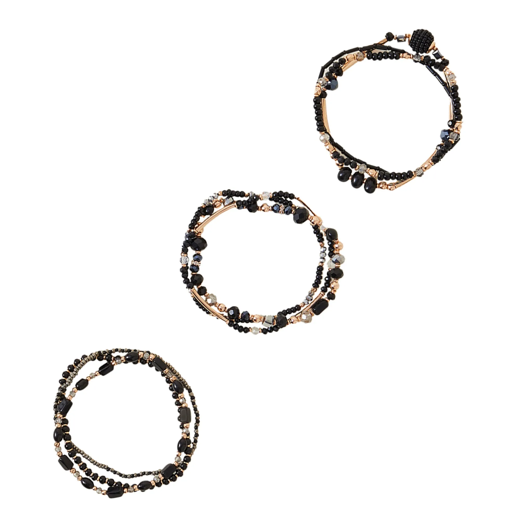 Accessorize London  Women's Black Stretch Bracelet Pack