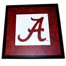 Alabama Crimson Tide Football Classic Logo Framed Canvas Picture 26.5" X 26.5"