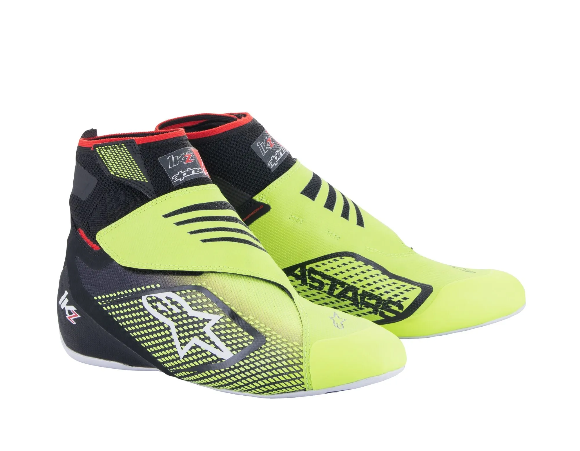 ALPINESTARS 2713023_155_12 Karting shoes TECH-1 KZ V2, black/yellow fluo, Size 45,5