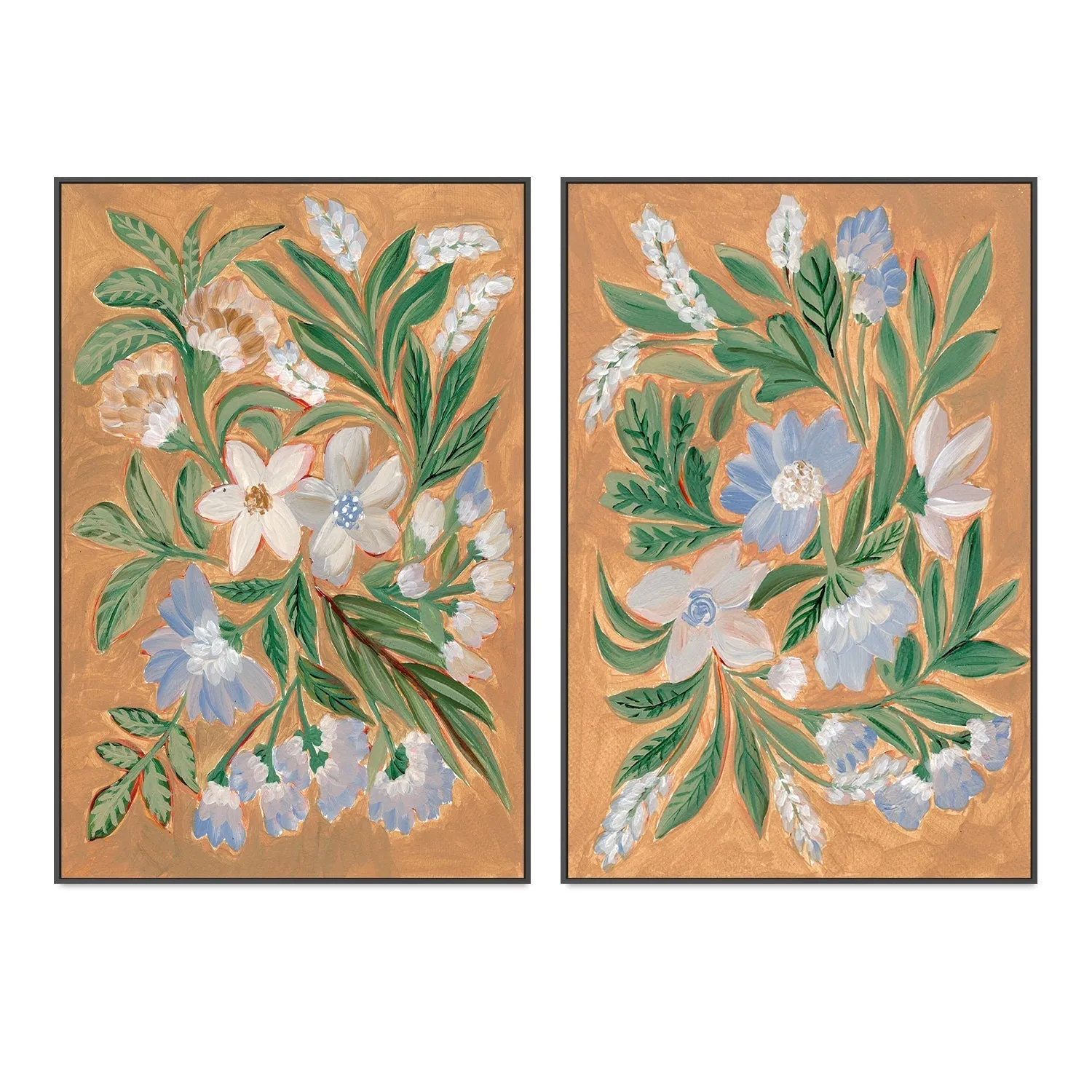 Antique Blossoms, Style A & B, Set Of 2 , By Nikita Jariwala