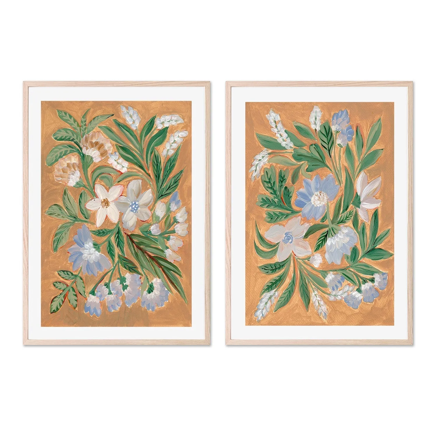 Antique Blossoms, Style A & B, Set Of 2 , By Nikita Jariwala