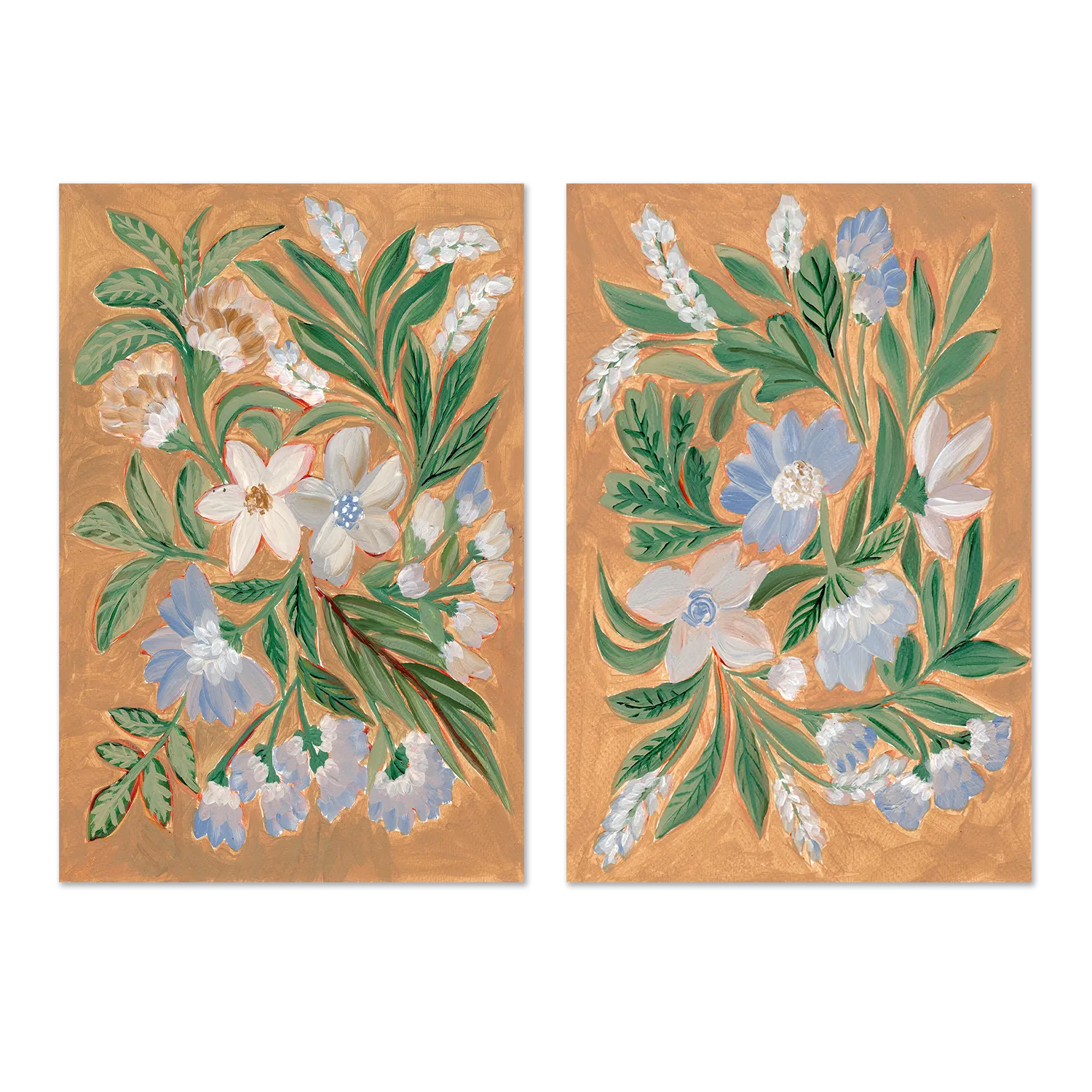 Antique Blossoms, Style A & B, Set Of 2 , By Nikita Jariwala