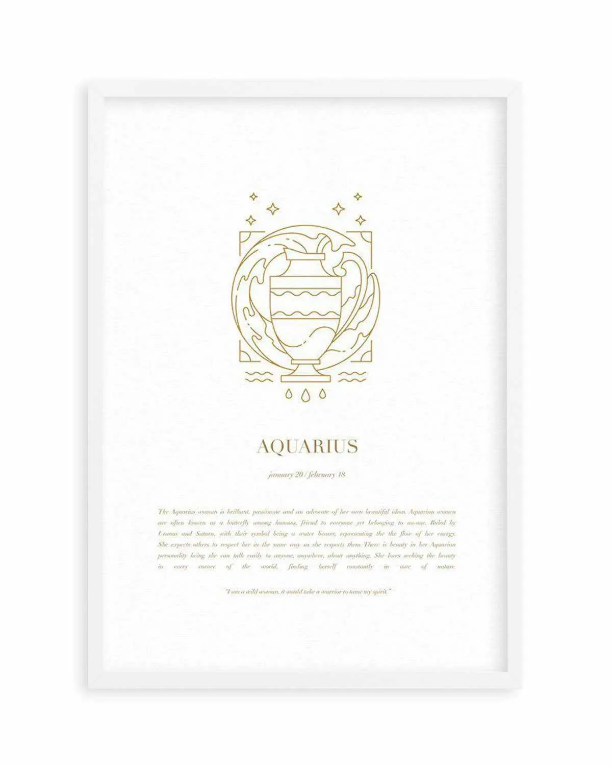 Aquarius | Celestial Zodiac Art Print