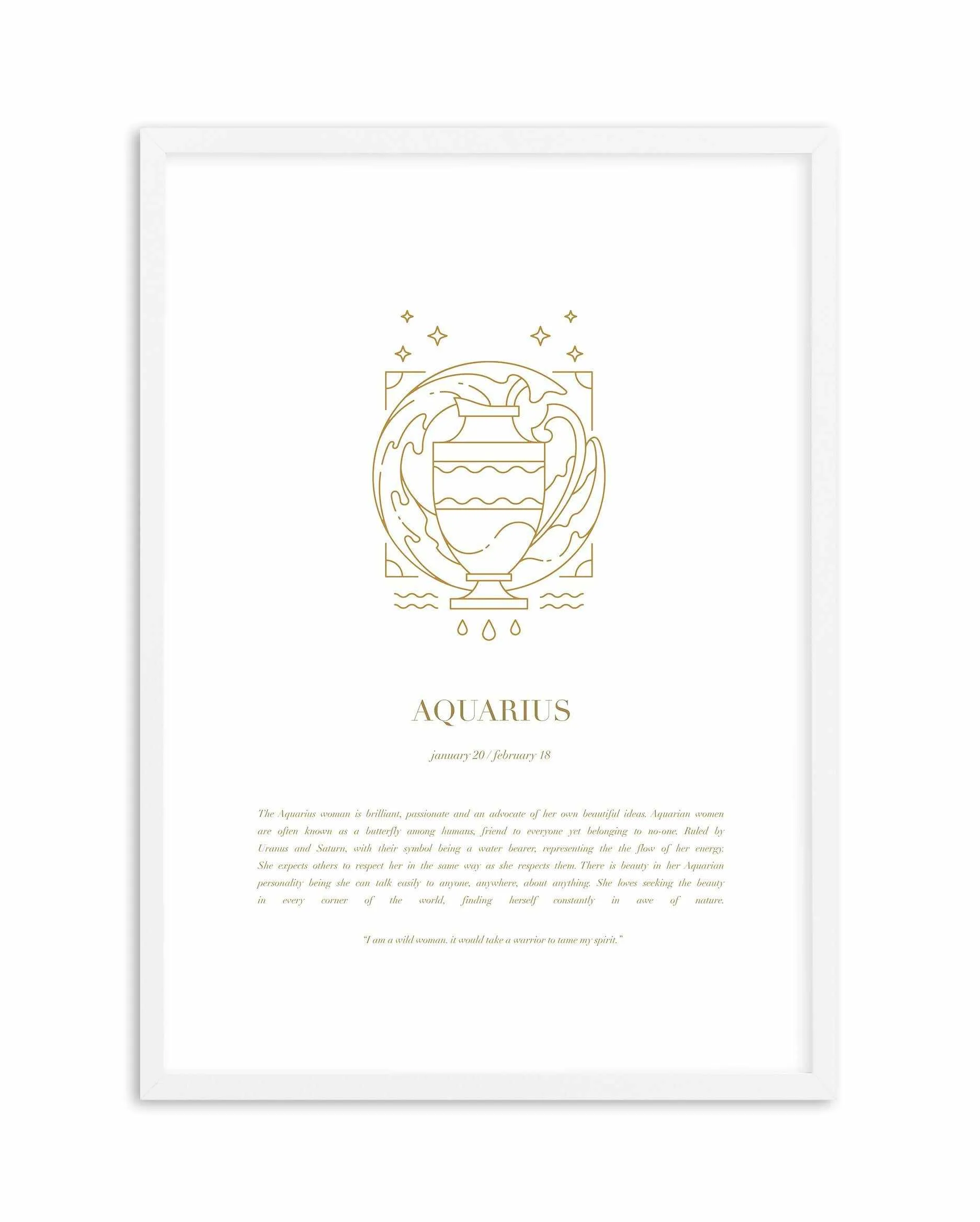 Aquarius | Celestial Zodiac Art Print