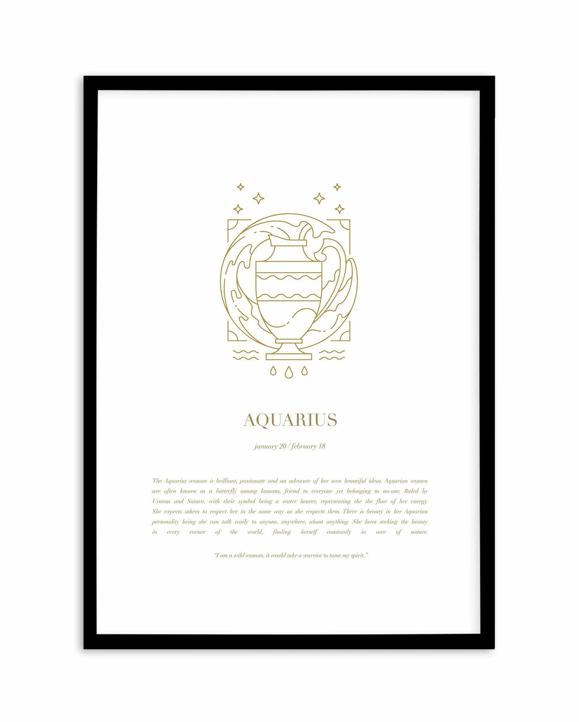 Aquarius | Celestial Zodiac Art Print