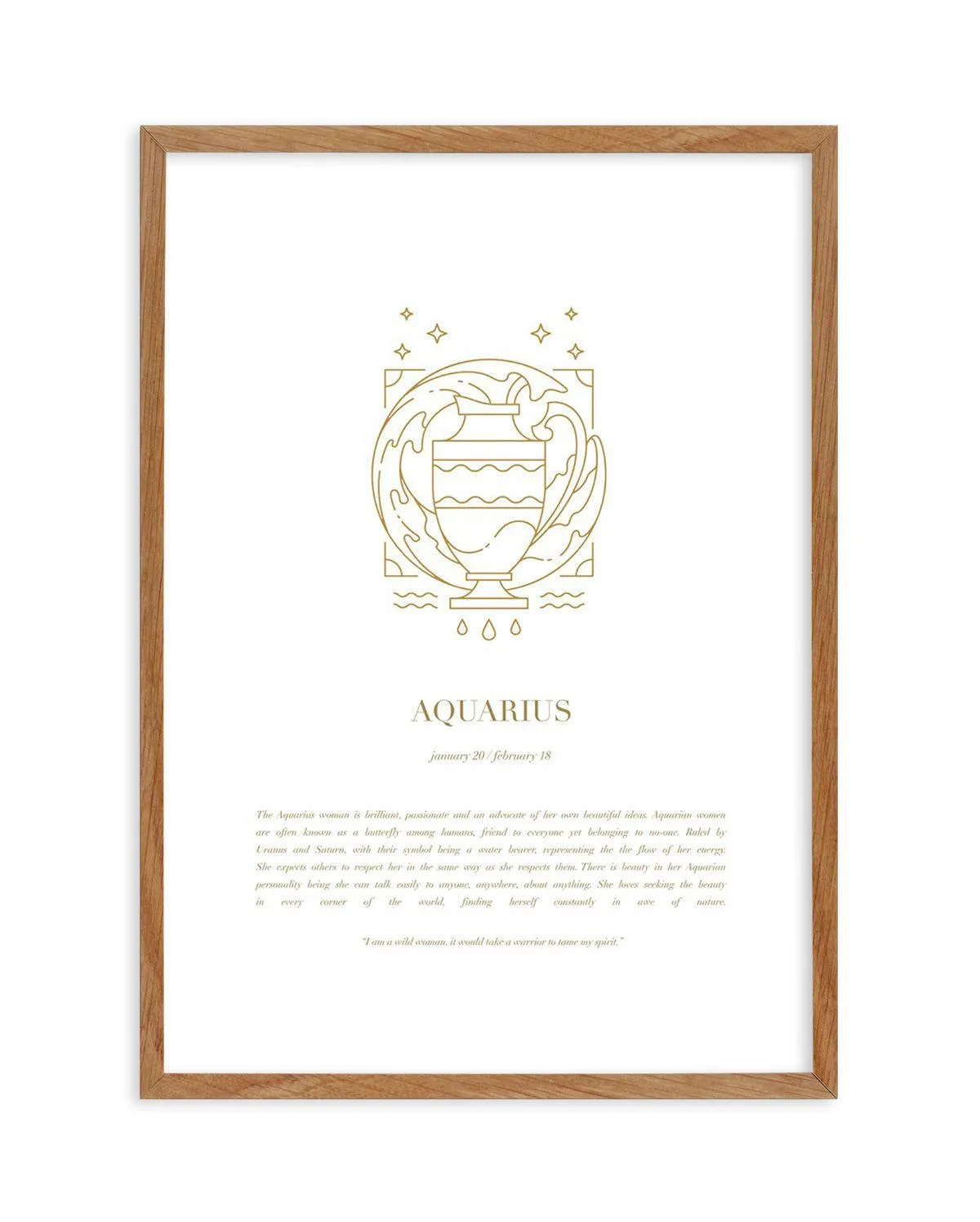 Aquarius | Celestial Zodiac Art Print