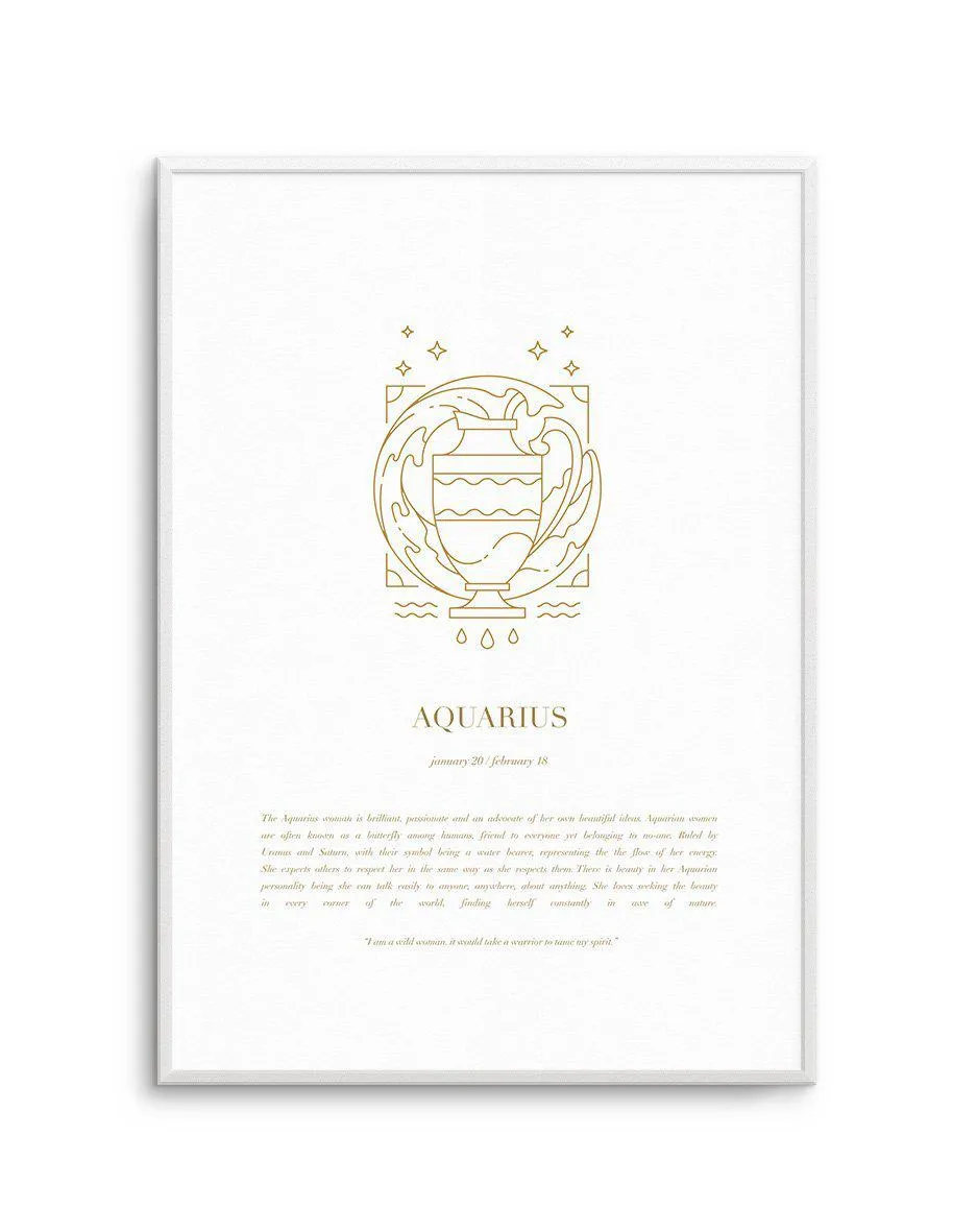 Aquarius | Celestial Zodiac Art Print