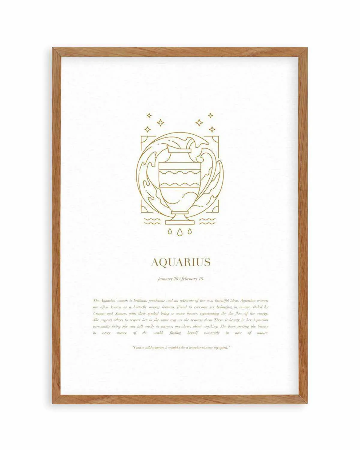 Aquarius | Celestial Zodiac Art Print