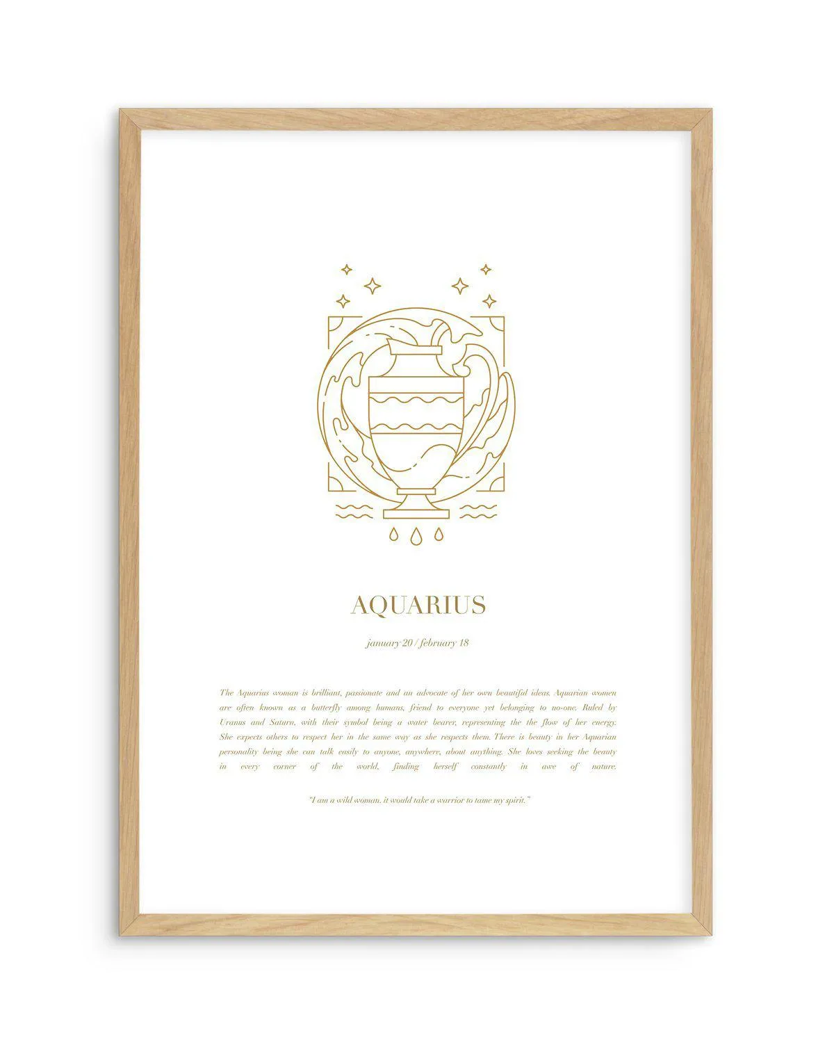 Aquarius | Celestial Zodiac Art Print