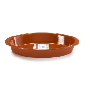 Arte Regal Brown Clay Deep Oval Plate 32 cm