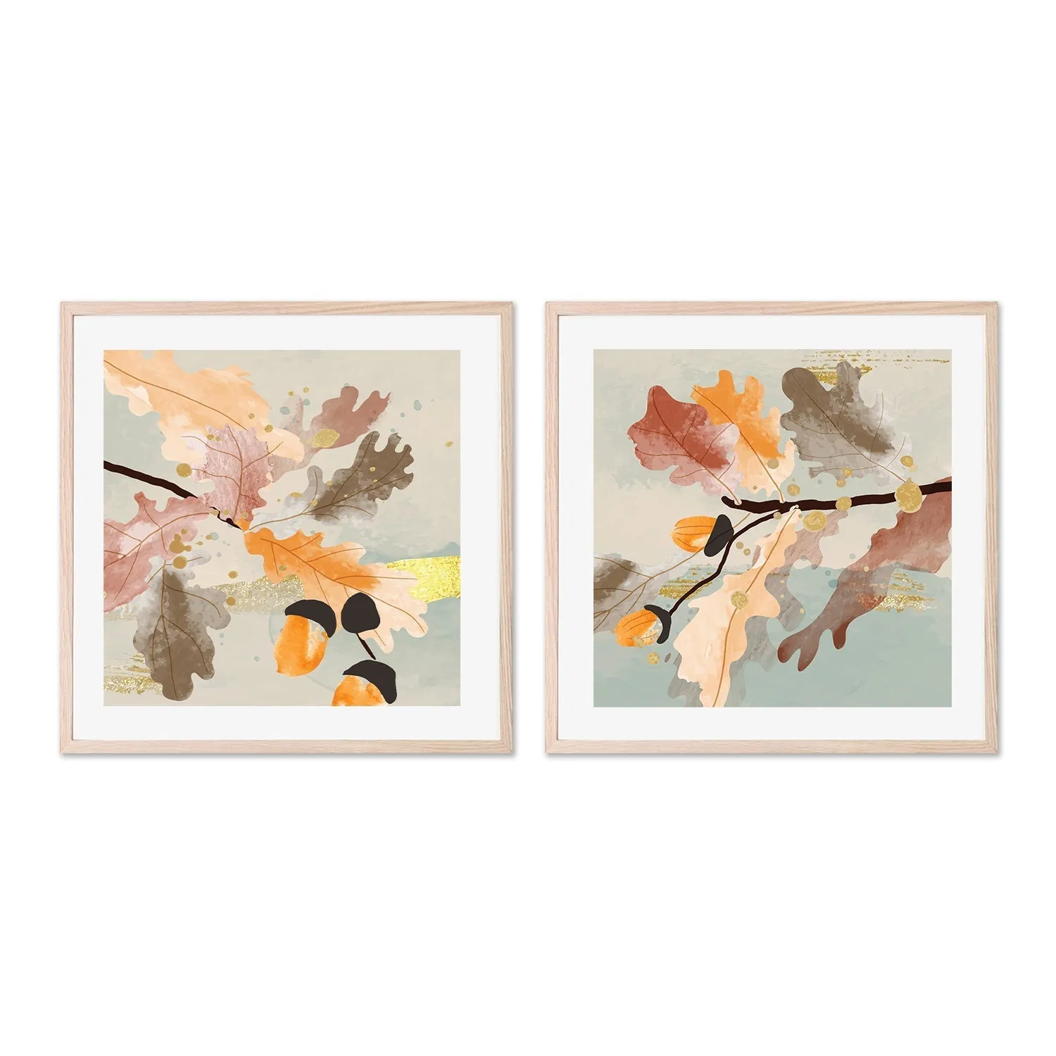 Autumn Tree, Style A & B, Set Of 2