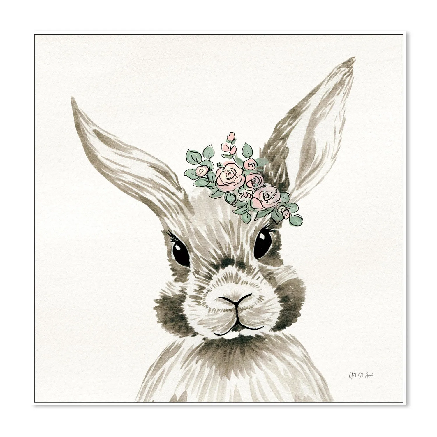 Baby Bunny with Crown , By Yvette St. Amant