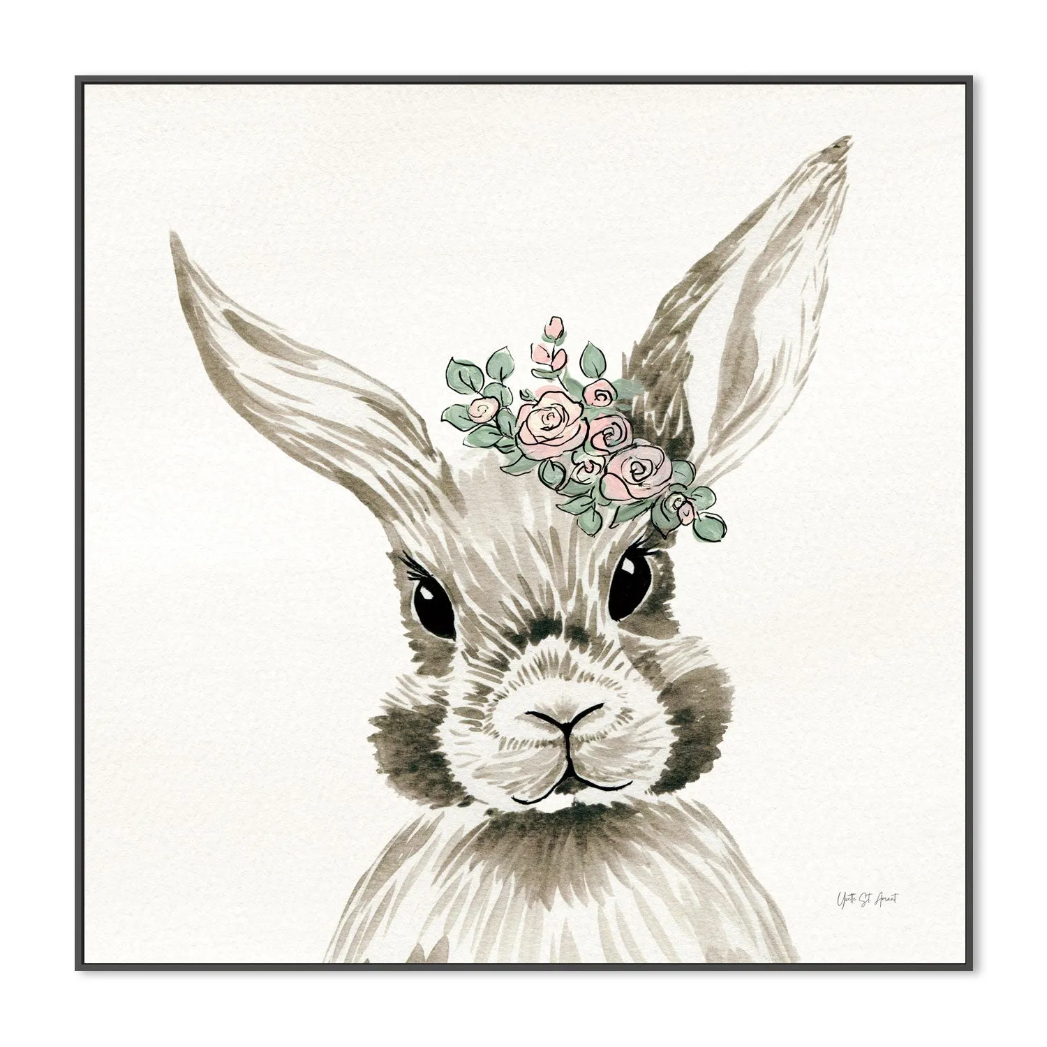 Baby Bunny with Crown , By Yvette St. Amant