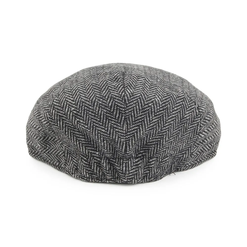 Baby Herringbone Flat Cap - Grey