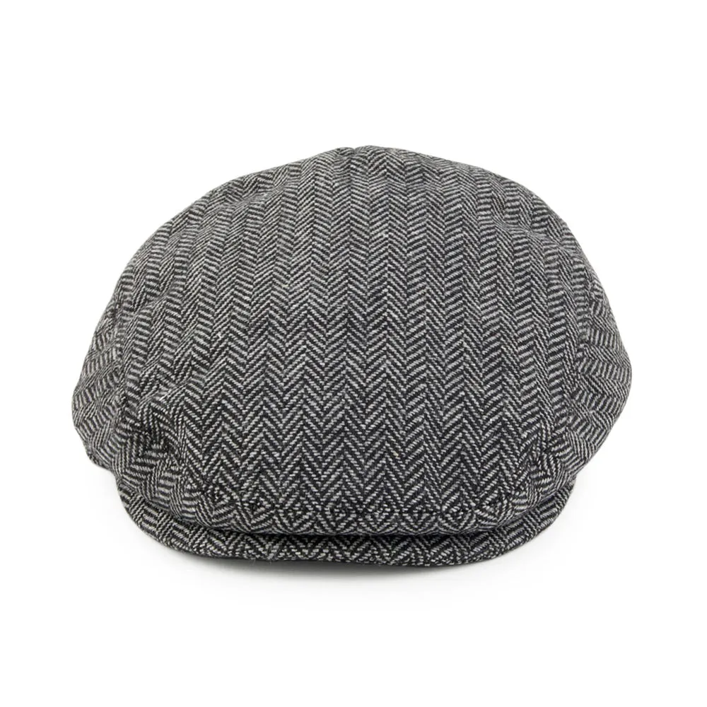 Baby Herringbone Flat Cap - Grey