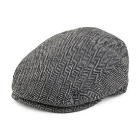 Baby Herringbone Flat Cap - Grey