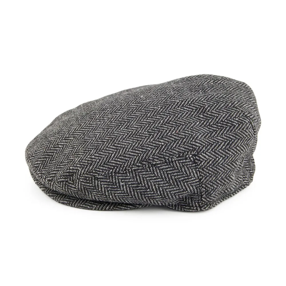 Baby Herringbone Flat Cap - Grey