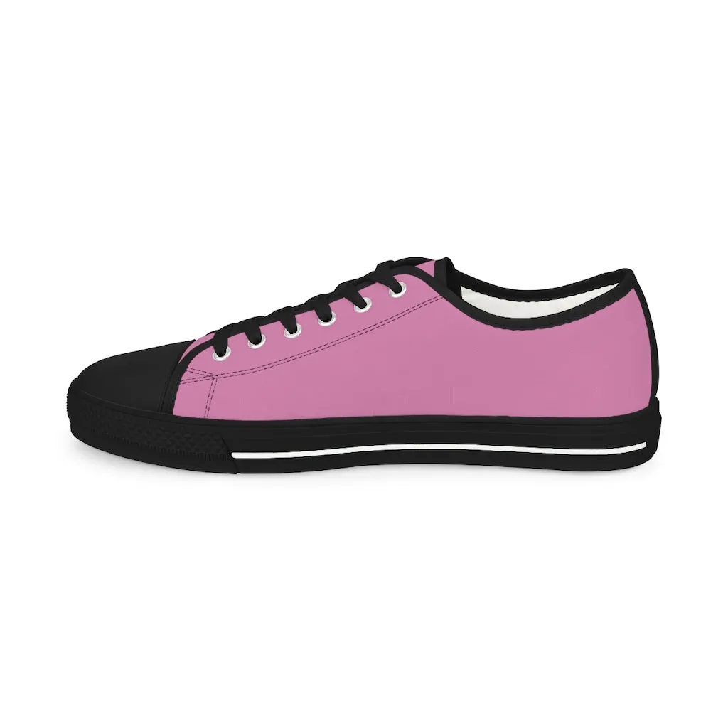 Baby Pink Low Tops, Best Solid Pink Color Modern Best Men's Low Top Sneakers  (US Size: 5-14)