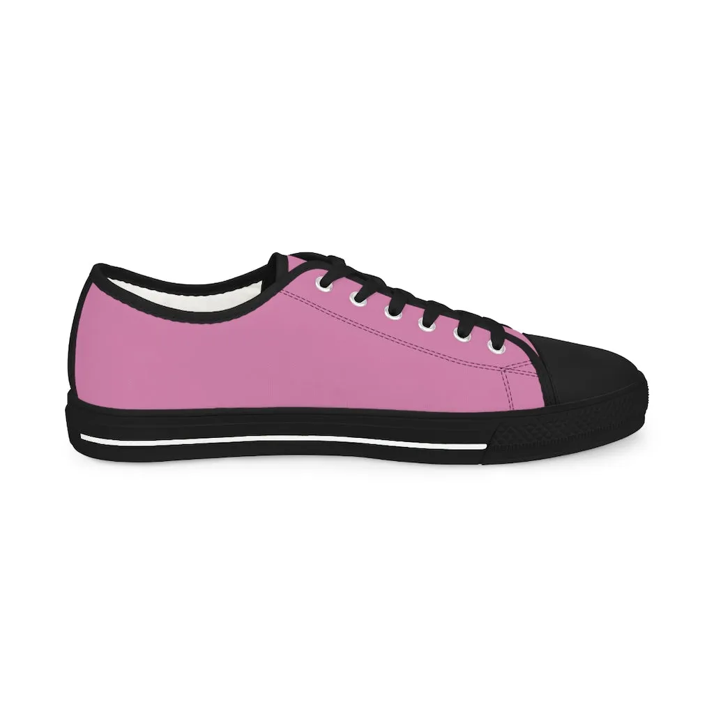 Baby Pink Low Tops, Best Solid Pink Color Modern Best Men's Low Top Sneakers  (US Size: 5-14)