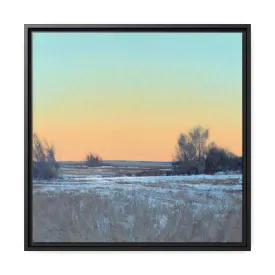 Ben Bauer: "Late Afternoon in March, Lowry, MN" - Square Framed Canvas Reproduction