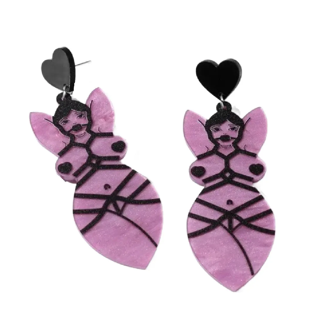 Binding- the Curvy Bondage Body Dangle Earrings