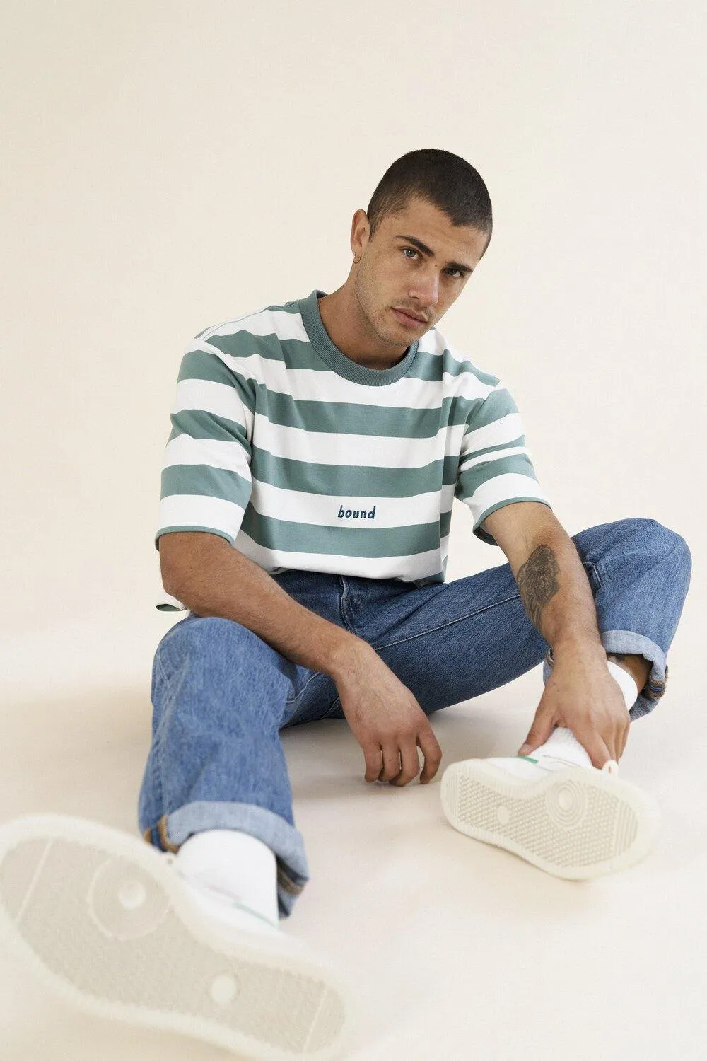 bound 'MENTHE' STRIPE TEE