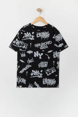 Boys Graffiti Print T-Shirt