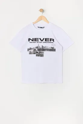 Boys Never Stop Dreaming Graphic T-Shirt