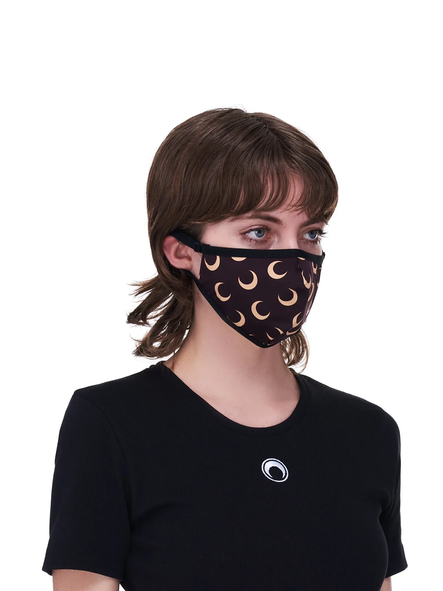 Brown & Tan Allover Moon Daily Wear Mask (A059ICONX-JERPA0001-BROWN-PRIN)