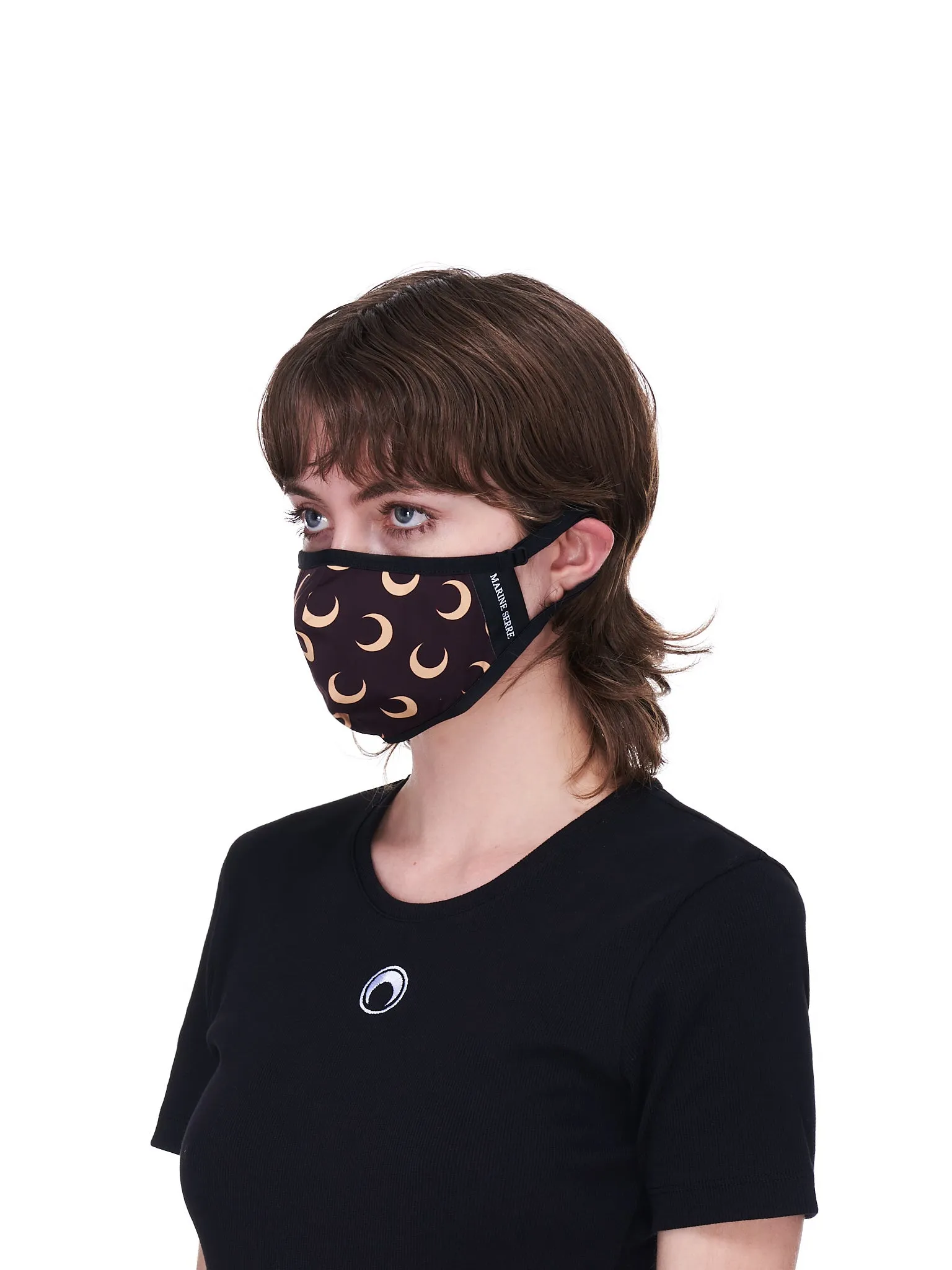 Brown & Tan Allover Moon Daily Wear Mask (A059ICONX-JERPA0001-BROWN-PRIN)