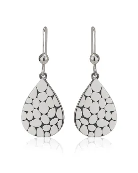 Carlton London 925 Sterling Silver Rhodium Plated Teardrop Drop Earring For Women