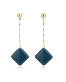 Carlton London Gold Plated With Enamel Square Drop Earring For Women