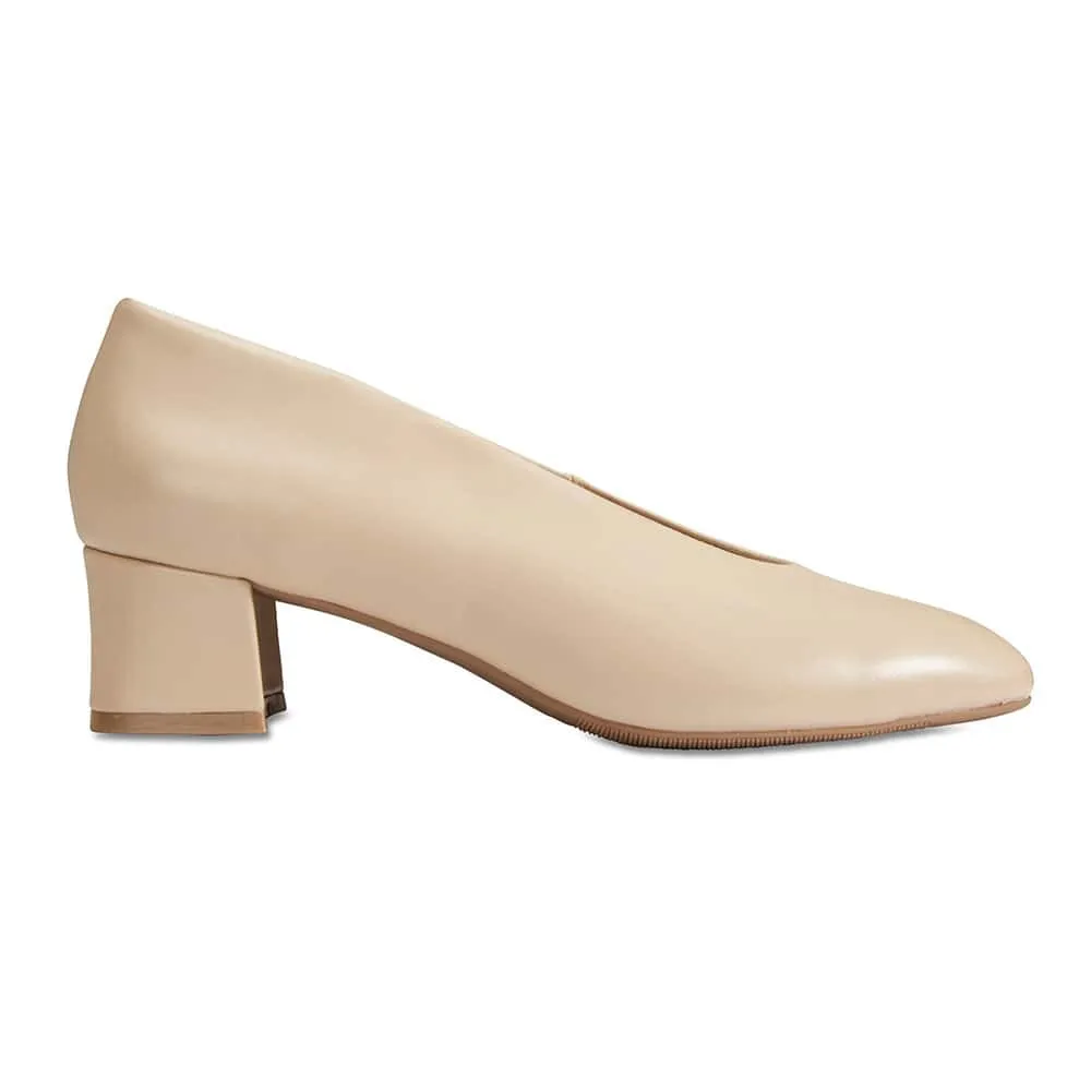 Carmen Heel in Nude Leather