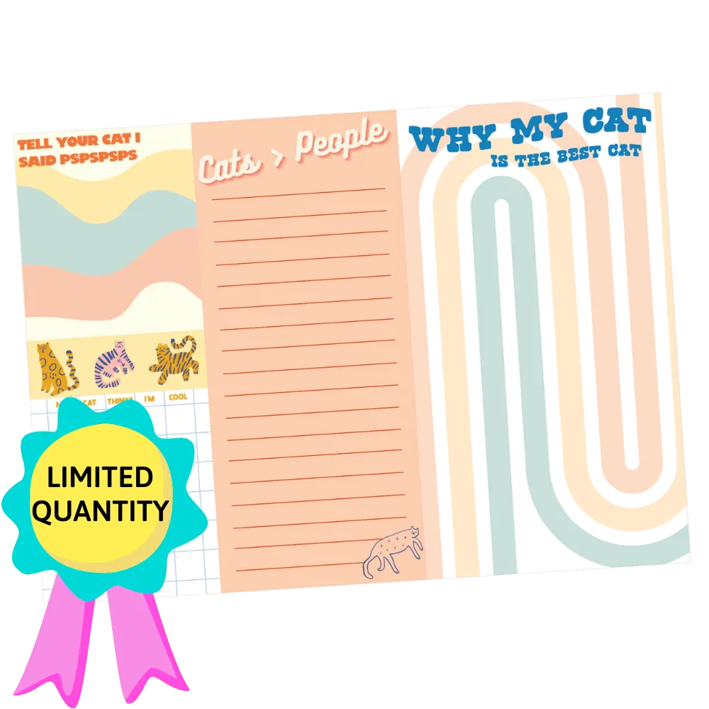 Cat Lovers Notepad Set