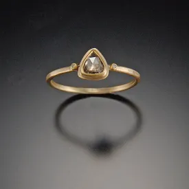 Champagne Teardrop Diamond Ring