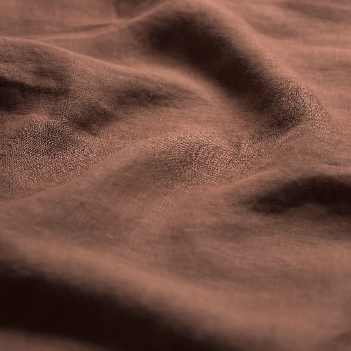 Chestnut Brown 100% Linen Fitted Sheet